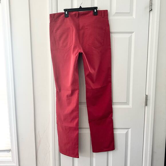 Peter Millar Crown Sport EB66 Performance Five Pocket Red Golf Trouser Pants 35 - Picture 8 of 13